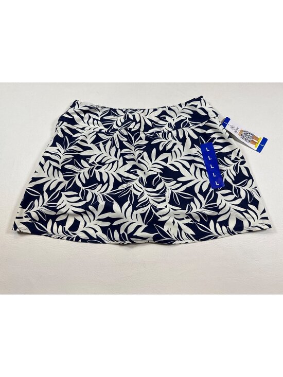 Hurley Other - NWT Hurley Womens Leaf Pattern Swim Skirt Navy/White L Nylon Blend (J645)